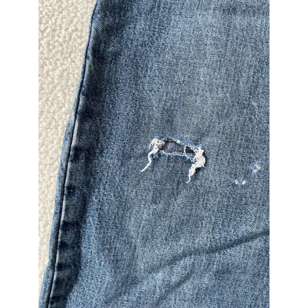 Polo Jeans Co. Mens 8 Relaxed Jean Blue Denim Distressed Faded Medium Wash Holes - Picture 14 of 16